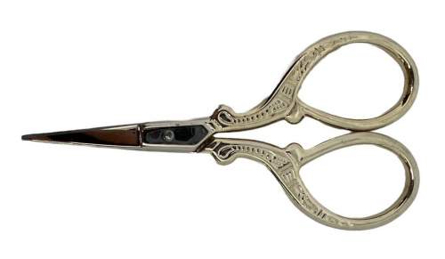 TIJERA FINA GRABADA ORO  3  3/4