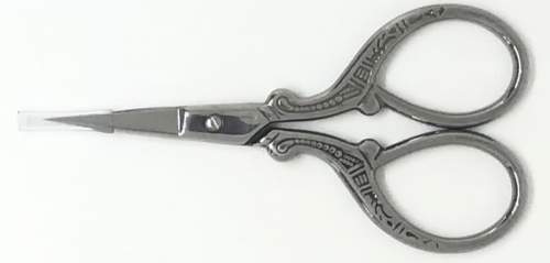 TIJERA FINA GRABADA PLATA  3  3/4