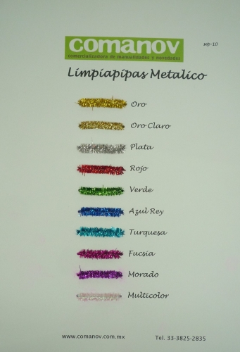 LIMPIAPIPAS METALICO 30CM C/100 PIEZAS